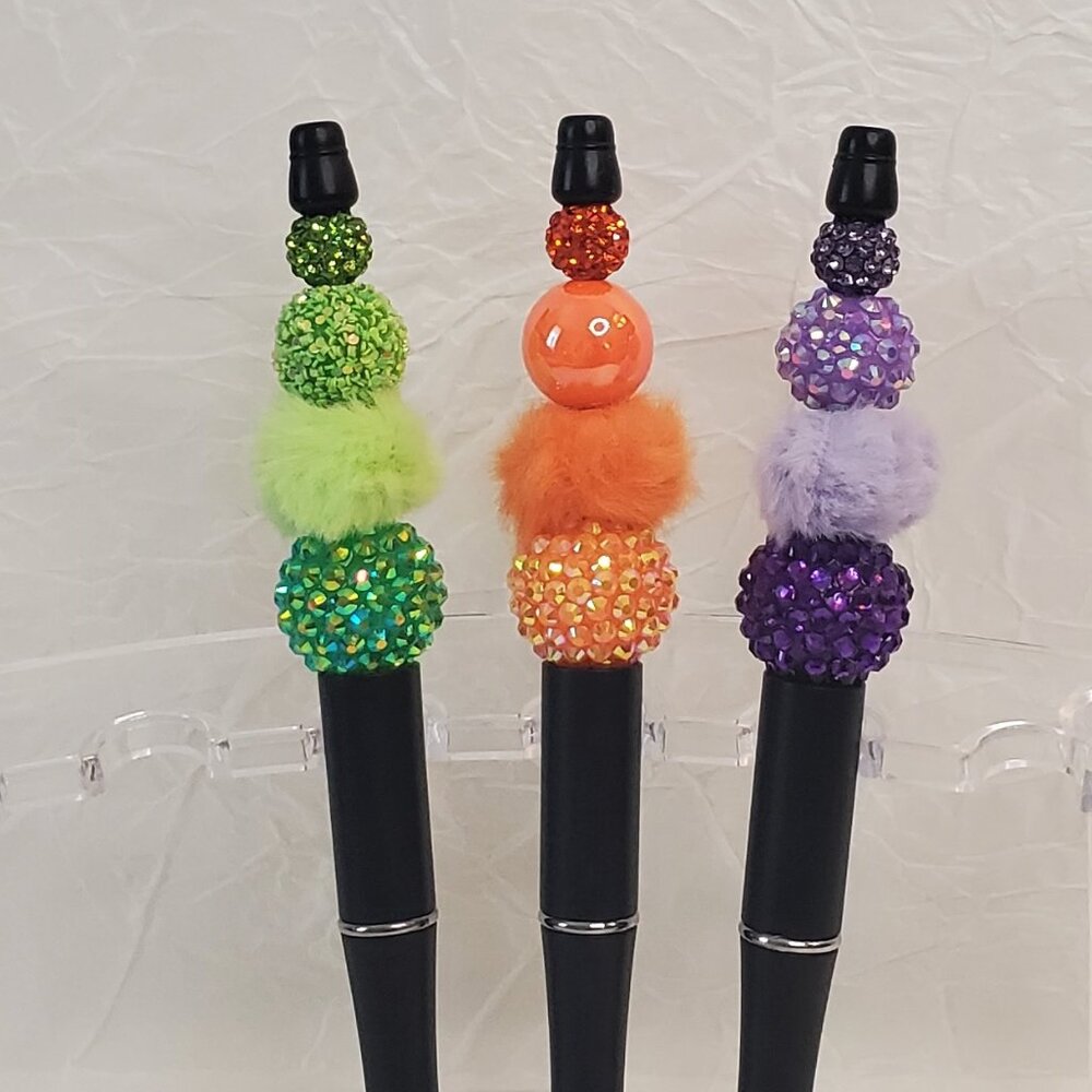 Fuzzy Halloween Pens